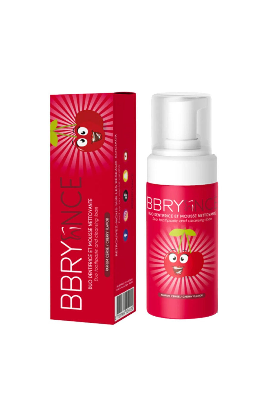 Bbryance Dentifrice mousse blancheur - Cerise - 50 ml   undefined undefined