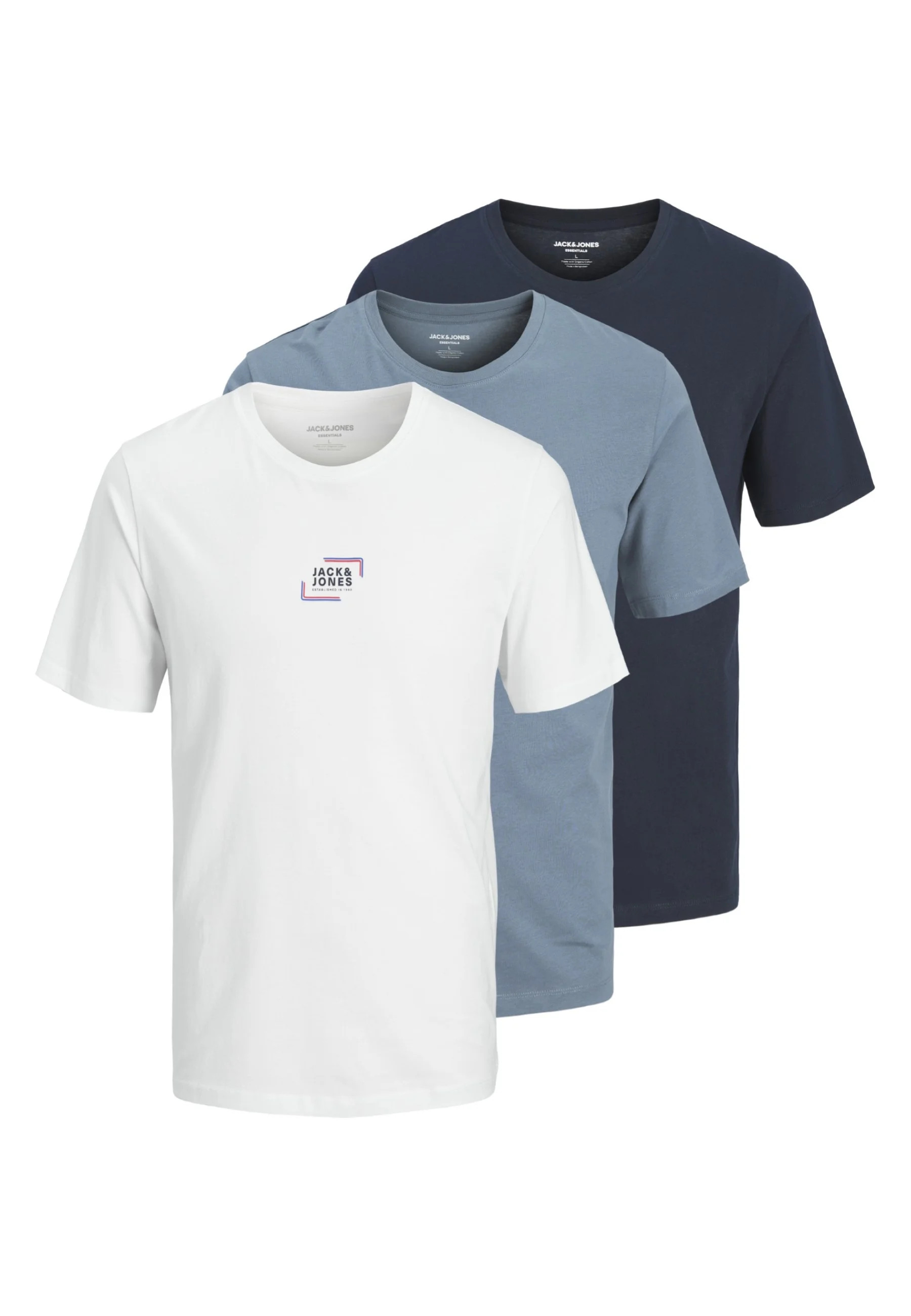 Jack & Jones JJCORP GRAPHIC TEE O NECK 3 PACK T-shirt imprimé blanc M undefined