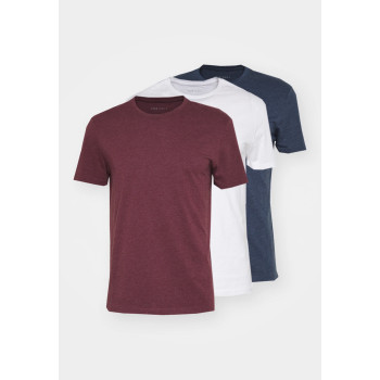 Pier One 3 PACK T-shirt basique bordeaux chiné L undefined