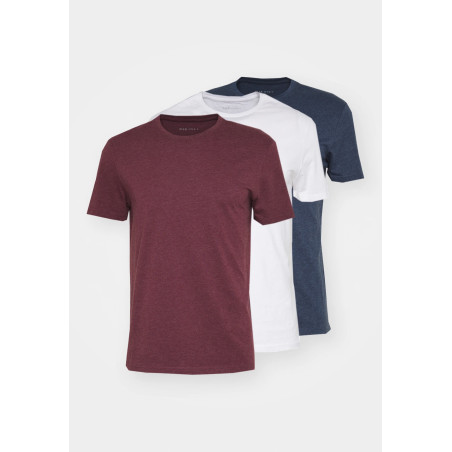Pier One 3 PACK T-shirt basique bordeaux chiné L undefined