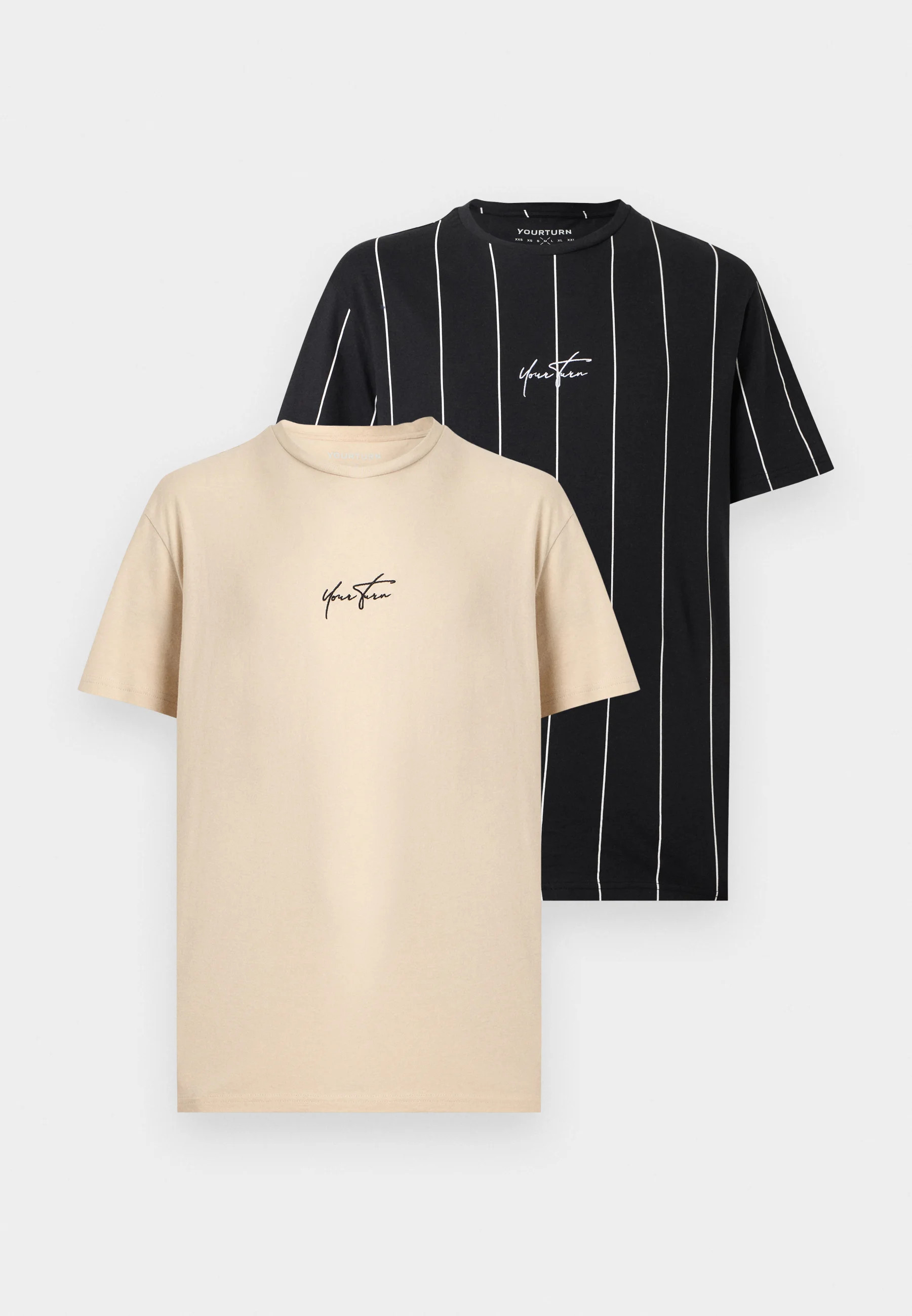 YOURTURN 2PACK REGULAR FIT T-shirt imprimé noir M undefined