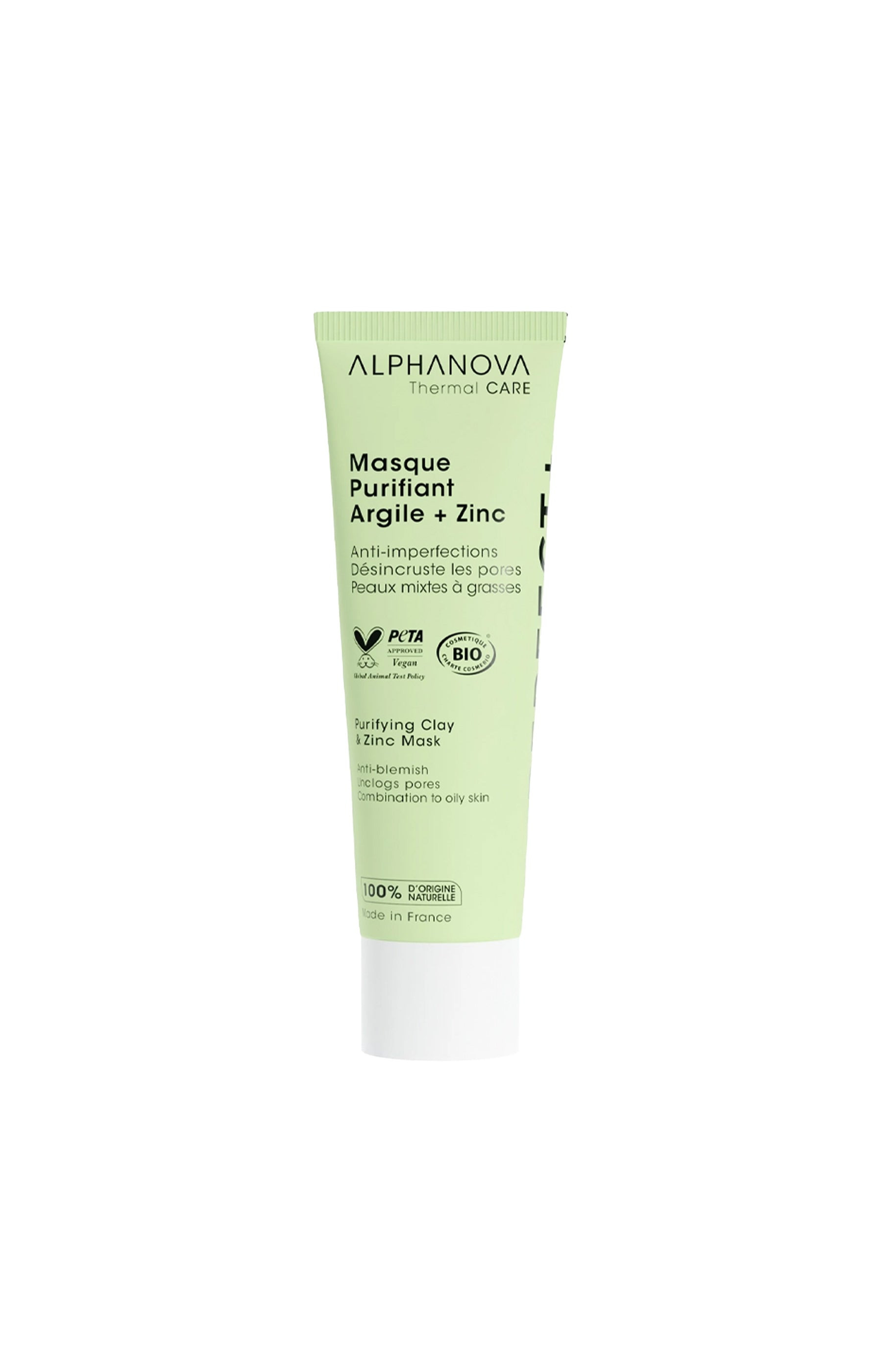 Alphanova Masque purifiant anti-imperfections bio - Argile & zinc - Visage   undefined 50 ml