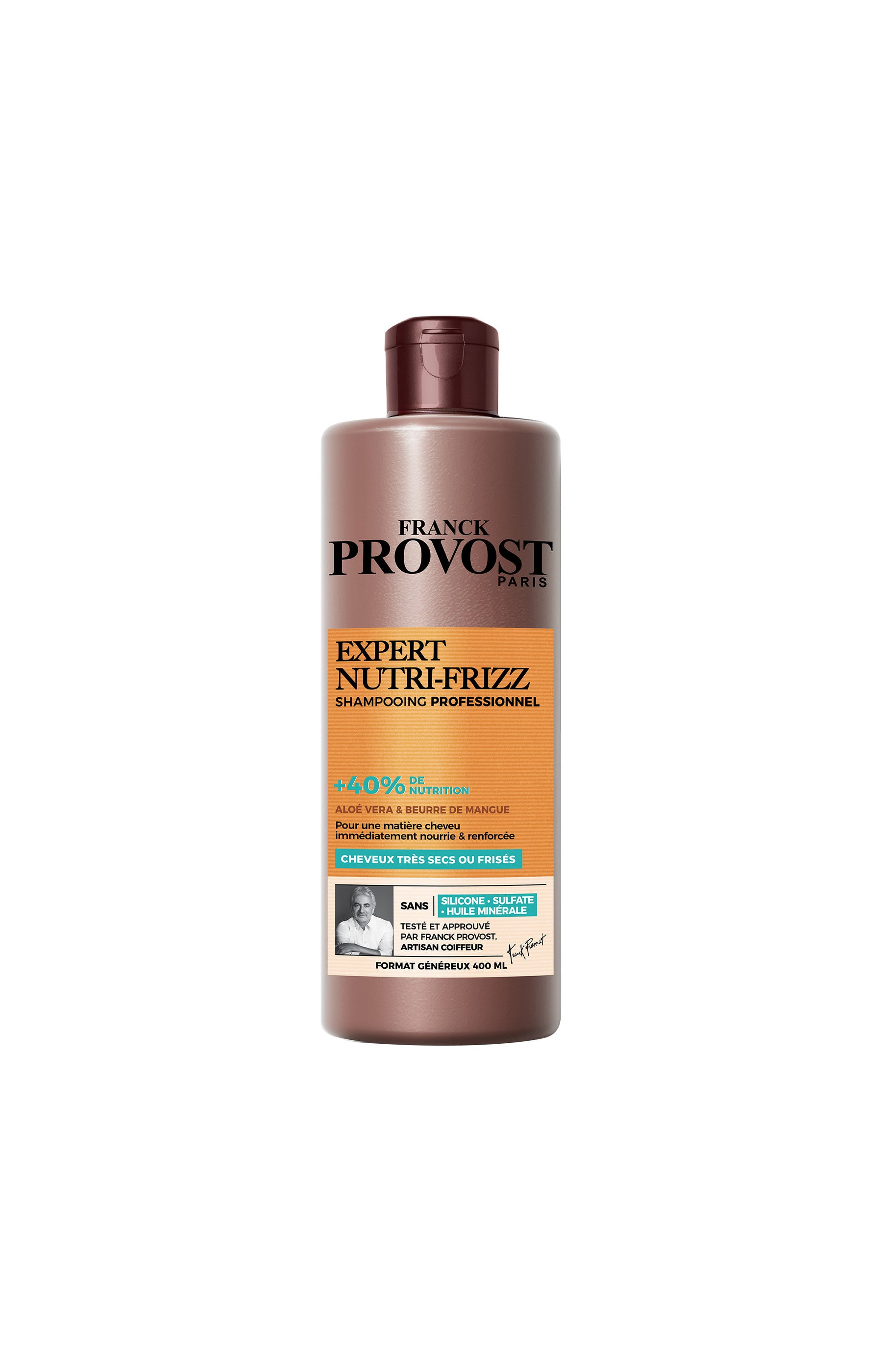 Franck Provost 2 shampoings Anti-frizz - Aloe Vera & Beurre de mangue - 400 ml   undefined undefined