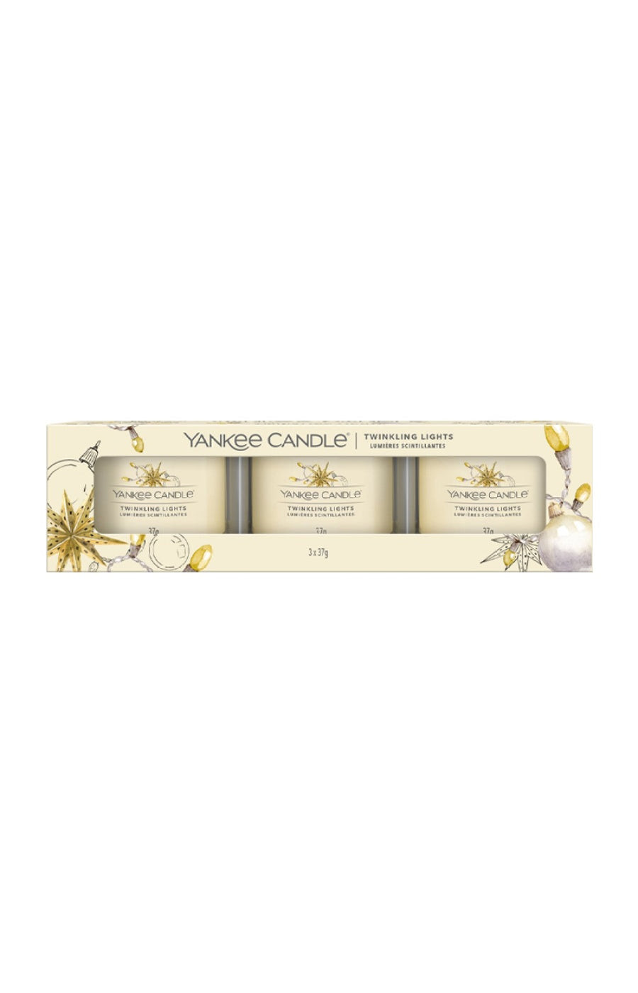 Yankee Candle Coffret bougies votives - Lumières scintillantes - 3 x 37 g   undefined undefined