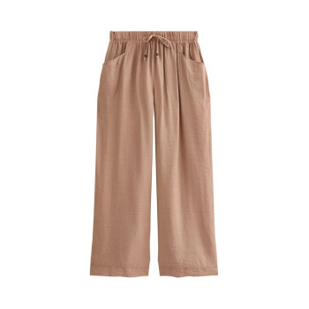 New Look TEXTURED WIDE LEG Pantalon classique beige 38 undefined