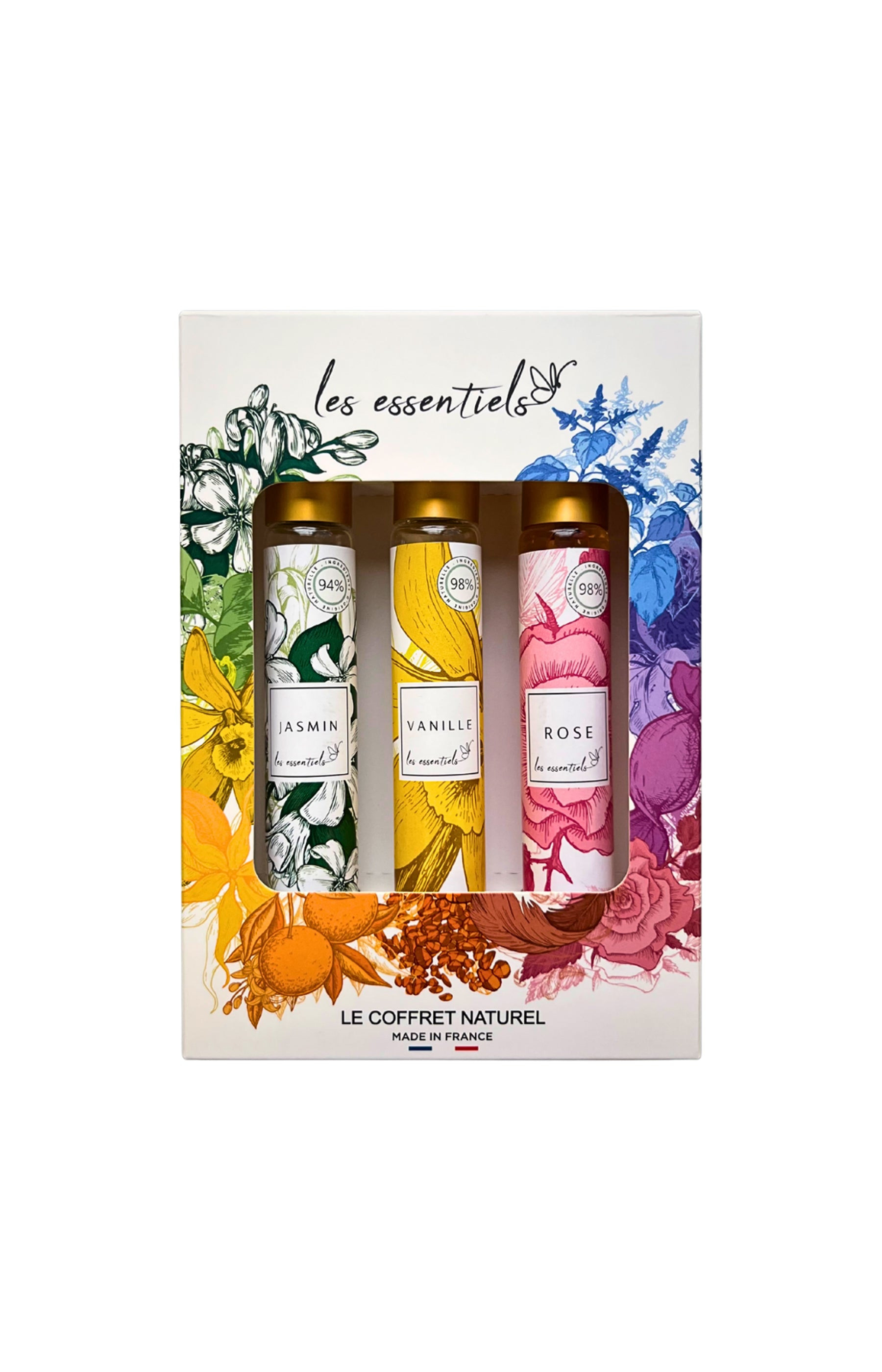 Parfums Les Essentiels Coffret Les Essentiels - Eaux de parfum - Vanille, Rose & Jasmin - 3 x 30 ml   undefined undefined