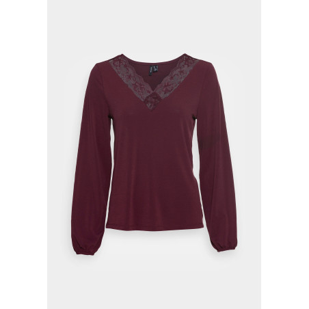 Vero Moda VMMILLA LACE V NECK TOP Blouse bordeaux XS undefined
