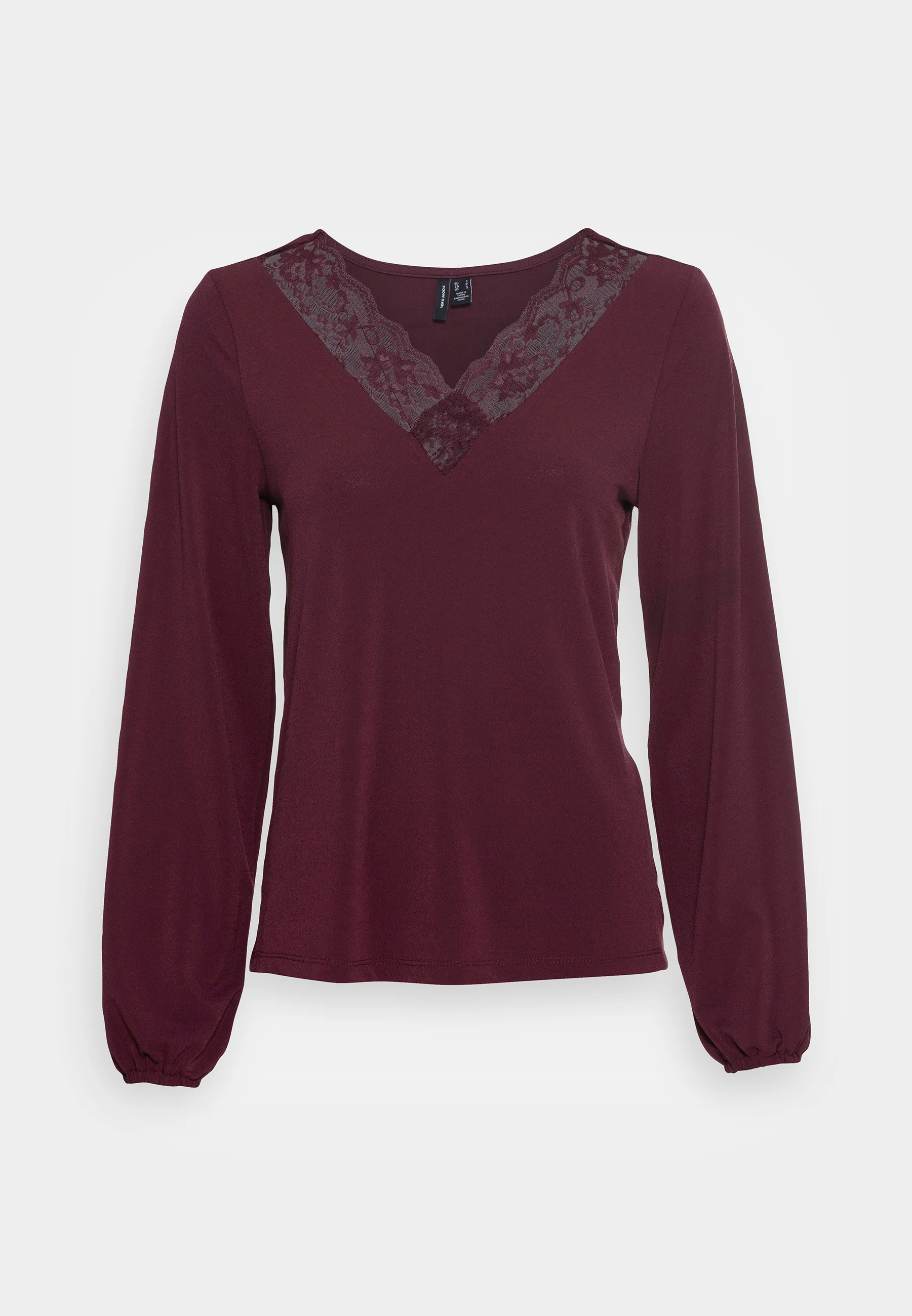 Vero Moda VMMILLA LACE V NECK TOP Blouse bordeaux XS undefined