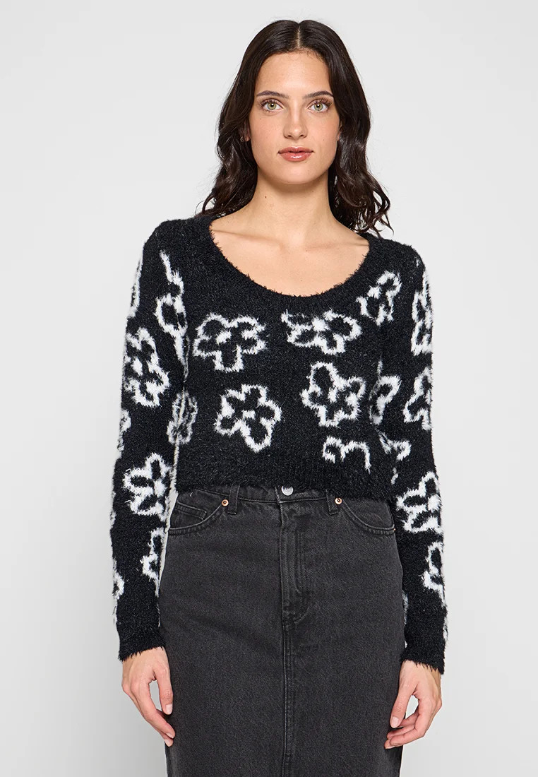 Monki  Pullover bleu chiné S undefined