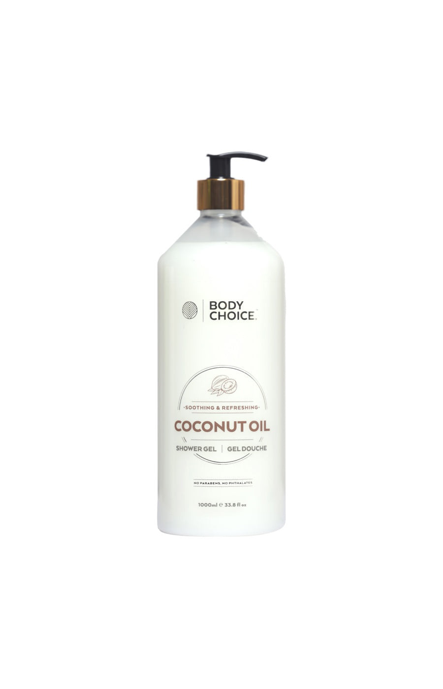 Body Choice Gel douche hydratant - Huile de coco & vitamine E - 1 L   undefined undefined