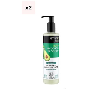 Après-shampoings réparateur - Avocat & miel bio - Cheveux abîmés - 2 x 280 ml - 03 - 30108478