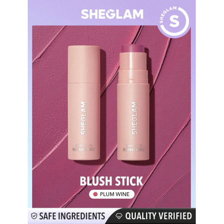 SHEGLAM Bâton Snatch 'n' Blush-blush À La Crème Vin De Prune Imperméable À L'eau À Haute Résistance Aux Pigments, Non Fanant, Éclat Durable Et Non Gras, Maquillage De Beauté Pour Femmes Durables - 1337496