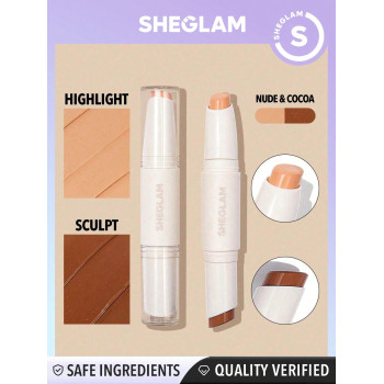 SHEGLAM Stick Color & Sculpt - Contour Double Tête 2 En 1 Hautement Pigmentée Et Non-fading, Surligneur À Double Usage Pour Le Contour, L'éclairage Et Le Professionnel Du Contour - 1219591