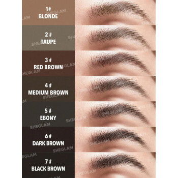 SHEGLAM Palette À Sourcils Pleins-102 Ash Browm 3-color Matte Poudre À Sourcils, Cire À Sourcils Pour Remplir, Définir Et Dessiner Avec Un Petit Pinceau - 1047548