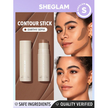 SHEGLAM Bâton De Contournage De Crème En Sépia Terreuse Durable Et Longue Durée, Hautement Pigmenté, Résistant À La Transpiration, Bronzant, Sculptant, Léger, Lisse, Maquillage Naturel Pour Le Visage - 12748811