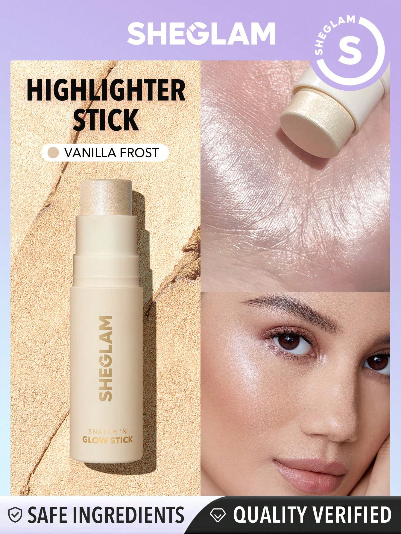 SHEGLAM Snatch 'n' Glow Stick-Vanilla Frost - 15036930