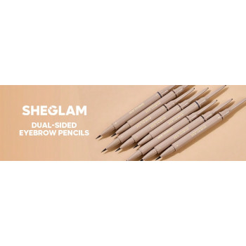 SHEGLAM Crayon À Sourcils 2-en-1 Brows On Demand - Chocolat, Stylo À Sourcils Liquide Étanche Anti-transpiration Et Anti-huile Naturel Remplit Et Dessine Les Sourcils À L'aide De Gel De Crème À Sourcils - 2395297