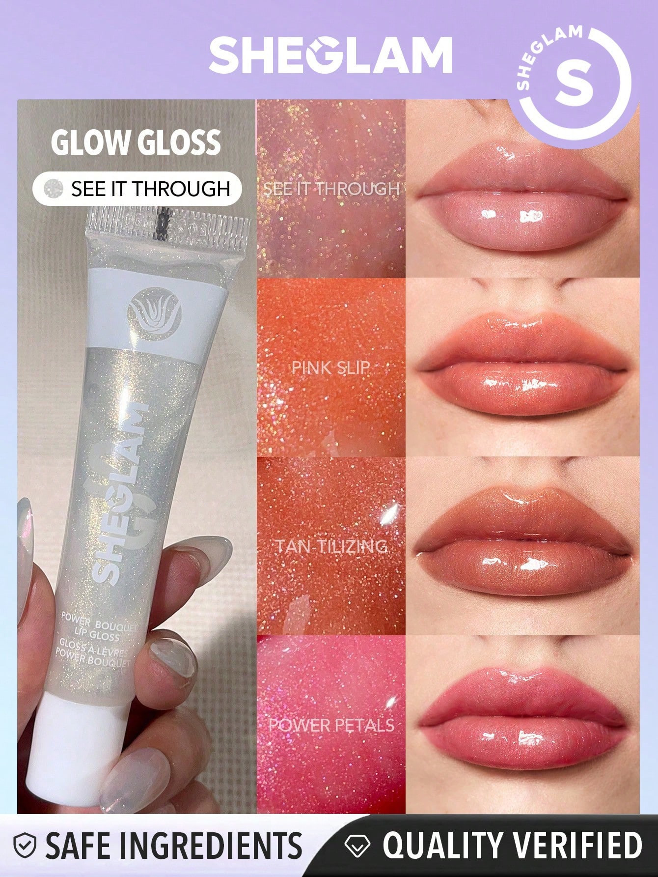 SHEGLAM Brillant à lèvres Glow Spring It On - See It Through - 2209014