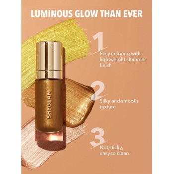 SHEGLAM Sunkissed Body Highlighter - Eros Highlighter Liquide Liquide Scintillant À Porter Longtemps, Corps Éclaircissant Et Brillant - 1230504