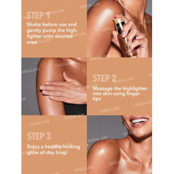 SHEGLAM Sunkissed Body Highlighter - Eros Highlighter Liquide Liquide Scintillant À Porter Longtemps, Corps Éclaircissant Et Brillant - 1230504