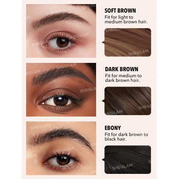 SHEGLAM Boss Brow Waterproof Pomade-dark Brown Crème Imperméable Pour Les Sourcils Hautement Pigmentée, Durable Et Façonnage Durable, Maquillage Pour Les Sourcils Avec Brosse À Double Extrémité - 1178981