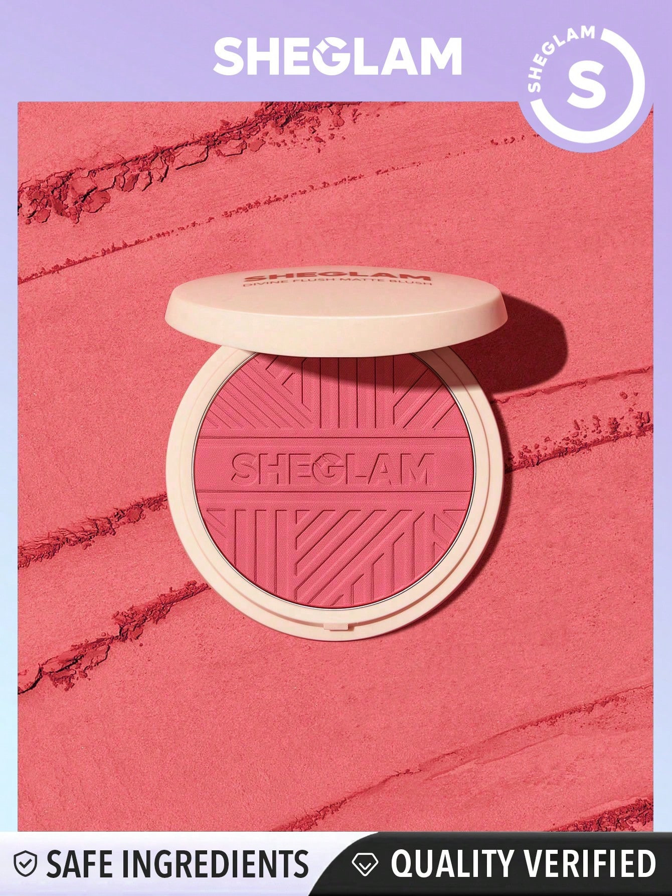 SHEGLAM Fard À Joues Matte Divine Flush - Poudre Blush Let's Escape Très Pigmentée, Non Fanée, Longue Durée, Légère Et Naturelle Pour Le Maquillage Du Visage - 1469392