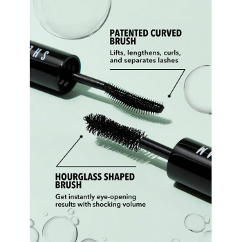 SHEGLAM Mascara Volume & Longueur Tout-en-un 2 En 1 Pinceau À Double Extrémité, Waterproof, Volumateur, Allongeant, Curling, Épaisseur De Cils, Allonge La Levée De Cils, Maquillage Des Yeux Durable - 1273706