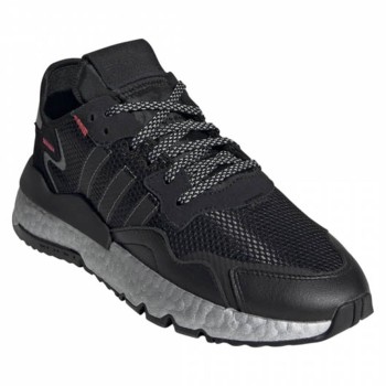 Adidas - Baskets en Cuir & Mesh Nite Jogger W noires - 04 -3642875