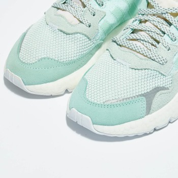 Adidas - Baskets en Cuir & Mesh Nite Jogger W vert d'eau - 04 -3214217