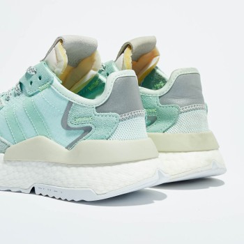 Adidas - Baskets en Cuir & Mesh Nite Jogger W vert d'eau - 04 -3214217