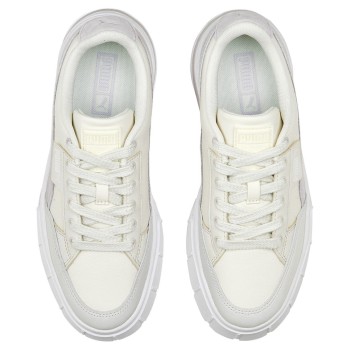 Puma - Baskets en Cuir Mayze Stack Luxe blanc/beige - 04 -4978447