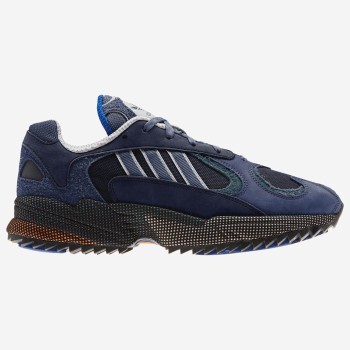 Adidas - Baskets en Velours de Cuir & Mesh Yung-1 bleu marine/gris - 04 -3498974