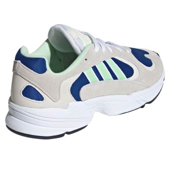 Adidas - Baskets en Velours de Cuir & Mesh Yung-1 beige/bleu/vert - 04 -3480296