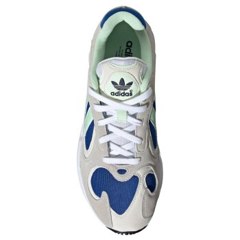 Adidas - Baskets en Velours de Cuir & Mesh Yung-1 beige/bleu/vert - 04 -3480296