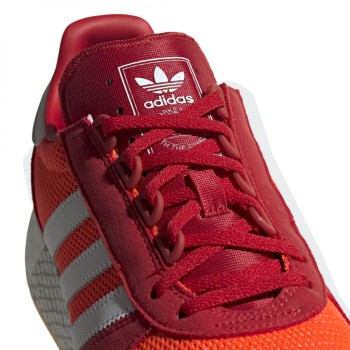 Adidas - Baskets en Velours de Cuir & Mesh Marathon Tech rouge/orange/blanc - 04 -3498938