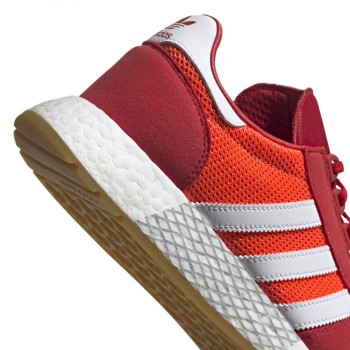 Adidas - Baskets en Velours de Cuir & Mesh Marathon Tech rouge/orange/blanc - 04 -3498938