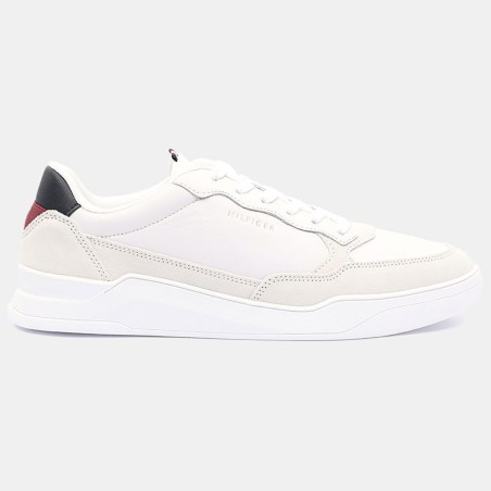 Tommy Hilfiger - Baskets en Cuir Elevated Cupsole blanches - 04 -4984618