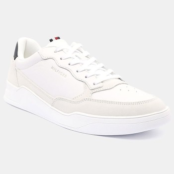 Tommy Hilfiger - Baskets en Cuir Elevated Cupsole blanches - 04 -4984618