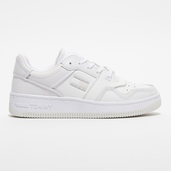 Tommy Jeans - Baskets en Cuir Premium Cupsole blanches - 04 -4984576