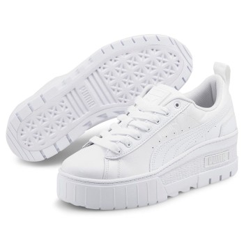 Puma - Baskets en Cuir Mayze blanches - 04 -4849384