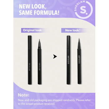 SHEGLAM Pro Precision Eyeliner Liquide Imperméable - Noir Crayon Eyeliner Mat Longue Tenue Haute Pigmentation Et Ultra-fin Sans Bavure Pour Le Maquillage Des Yeux - 803778