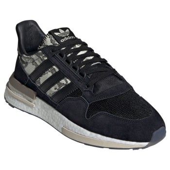 Adidas - Baskets en Velours de Cuir & Mesh Zx 500 RM snake print noir/beige - 04 -3214823