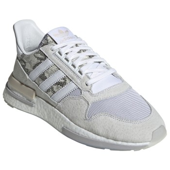 Adidas - Baskets en Velours de Cuir & Mesh Zx 500 RM snake print blanc/beige - 04 -3214820