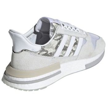 Adidas - Baskets en Velours de Cuir & Mesh Zx 500 RM snake print blanc/beige - 04 -3214820