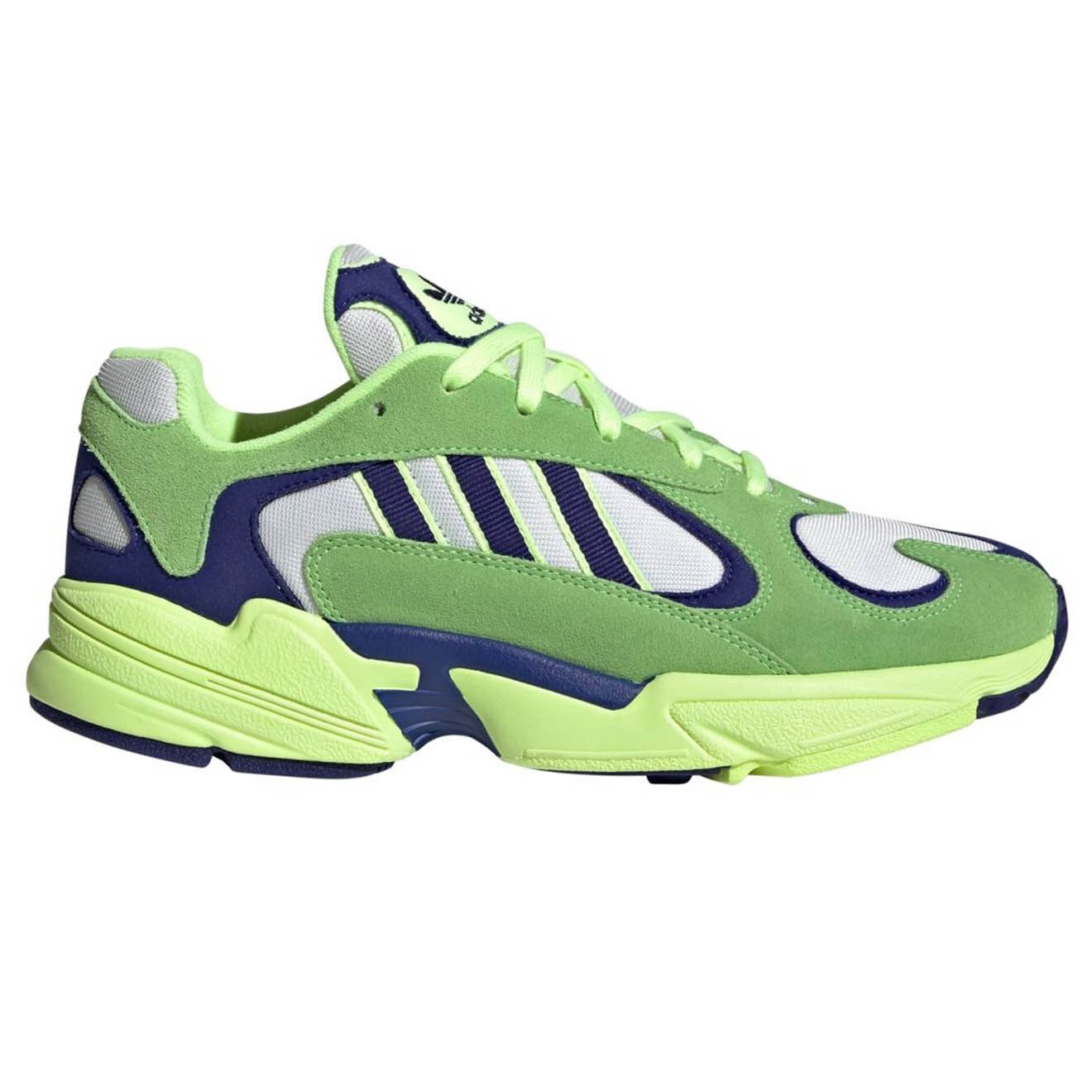 Adidas - Baskets en Velours de Cuir & Mesh Yung-1 vert/gris/marine - 04 -3480389