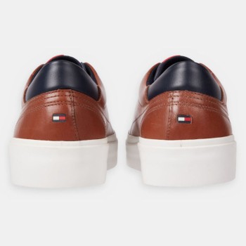 Tommy Hilfiger - Baskets en Cuir Vulc Prem cognac - 04 -4785751