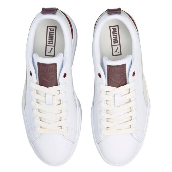 Puma - Baskets en Cuir Mayze Luxe blanc/bordeaux - 04 -4656188