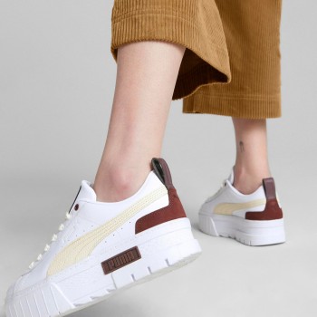 Puma - Baskets en Cuir Mayze Luxe blanc/bordeaux - 04 -4656188