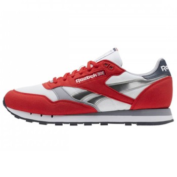 Reebok - Baskets en Cuir Cl Leather Rsp rouge/gris/blanc - 04 -3658130