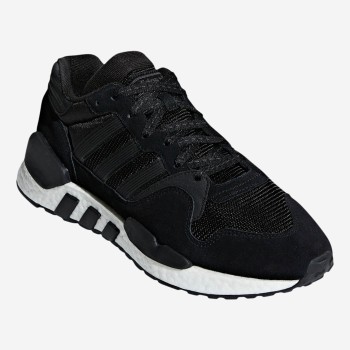 Adidas - Baskets en Velours de Cuir & Mesh Eqt Zx noires - 04 -3214985